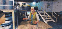 A gif of Alyx Vance hugging her father, Eli Vance, in Half-Life 2.